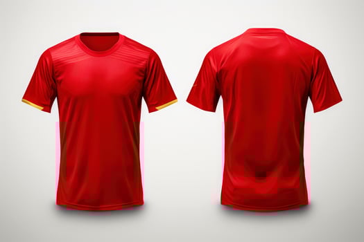 Mockup sports football team uniforms multicolors shirt, Generative AI illustration photo