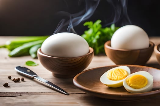 the benefits of eating boiled eggs. AI-Generated photo