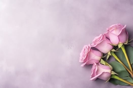 Decorative of tulips flowers bouquet or wrapped gift box. For mothers day or valentine with copyspace concept by AI Generated photo
