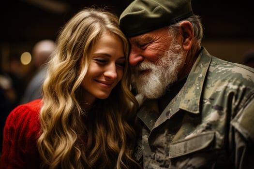 Tears and smiles during emotional Veterans Day reunions between veterans and their families photo