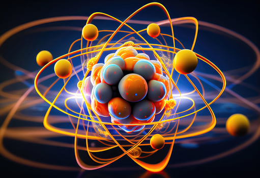 Atomic Anatomy - Exploring Protons, Neutrons, electrons and More - Generative AI photo