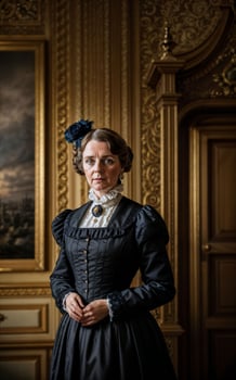 photo of British lady from the Victorian era, generative AI