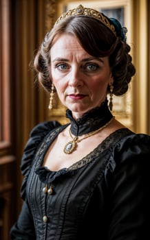 photo of British lady from the Victorian era, generative AI