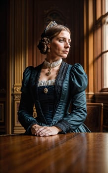 photo of British lady from the Victorian era, generative AI