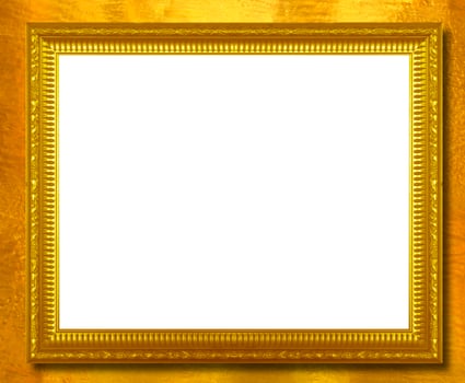 Golden picture frame photo
