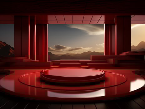 AI Generated product podium showcase photo