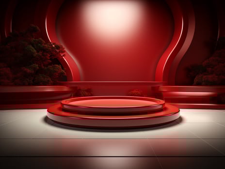 AI Generated product podium showcase photo