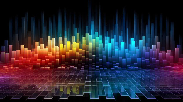 graph pulsating frequency grid ai generated photo