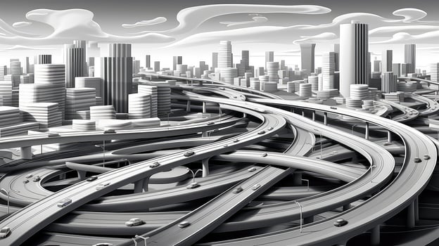 overpass highway overpasses elevated ai generated photo