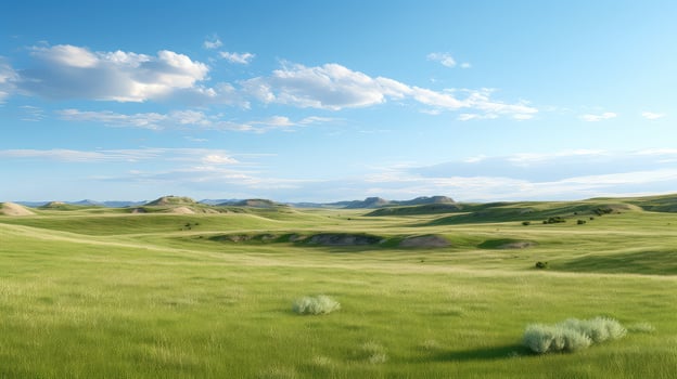 hills rolling prairie expansive ai generated photo