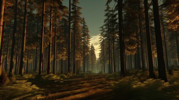 religion coniferous cathedral cathedral ai generated photo