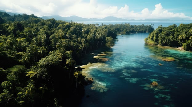 nature solomon islands jungle ai generated photo