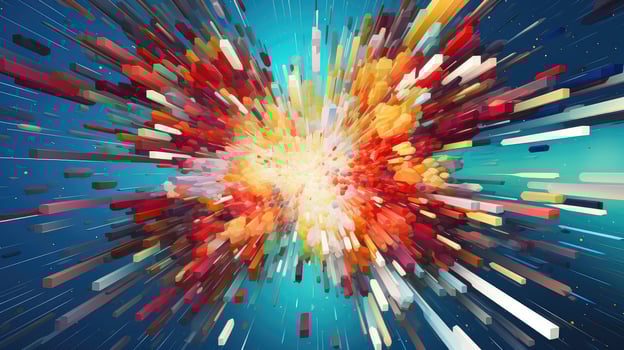 abstract Pixel Art Chaos ai generated photo