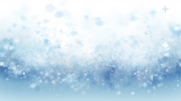 blue pixel snowflakes delicate ai generated photo
