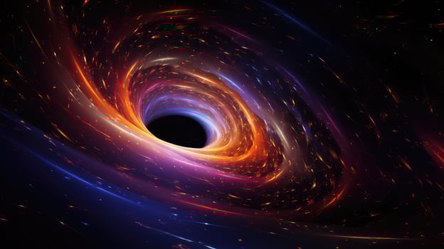 time singularity swirl abstract ai generated photo