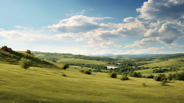 green texas hill country ai generated photo