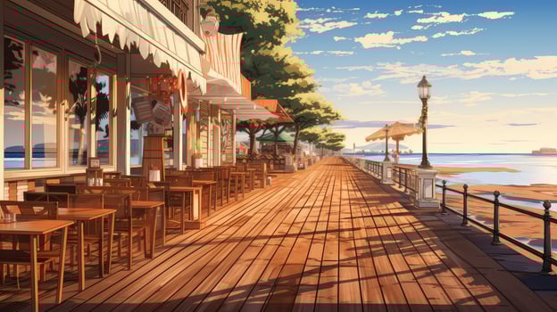 water seaside summer view ai generated photo