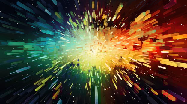 background Pixel Art Chaos ai generated photo