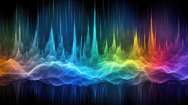 decoration musical color spectrum ai generated photo