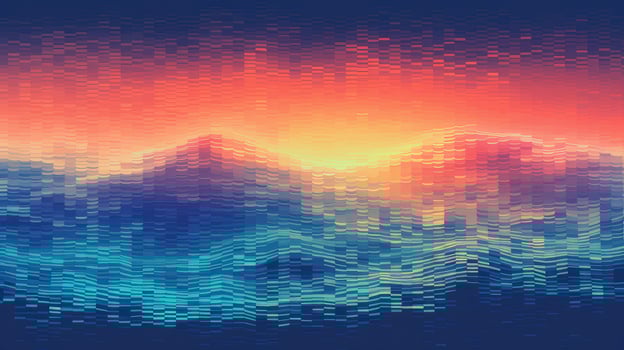 digital pixelated retro waves ai generated photo