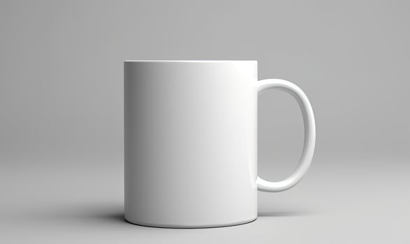 Blank white mug mockup, AI generative photo