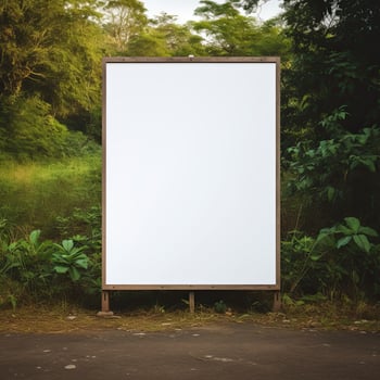 Street Billboard mockup, AI generative photo