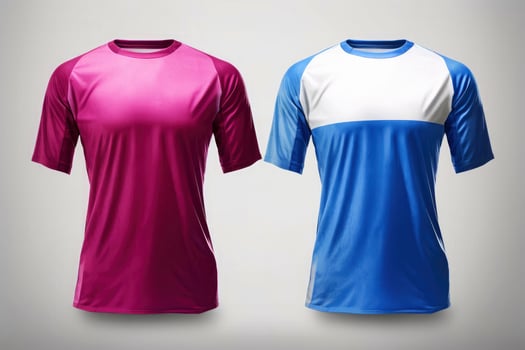 Mockup sports football team uniforms multicolors shirt, Generative AI illustration photo