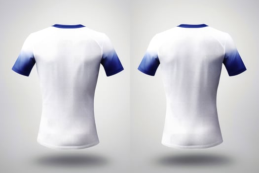 Mockup sports football team uniforms multicolors shirt, Generative AI illustration photo