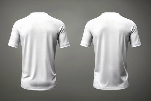 Mockup sports football team uniforms white shirt, Generative AI illustration photo