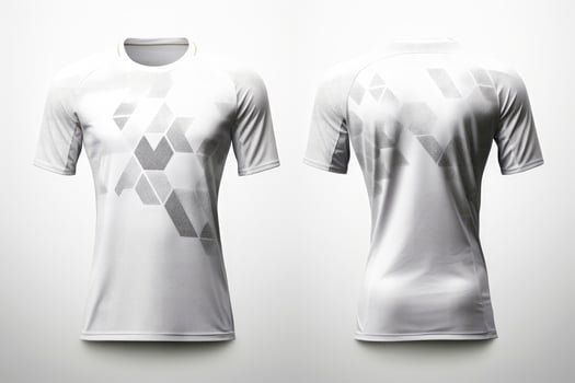 Mockup sports football team uniforms white shirt, Generative AI illustration photo