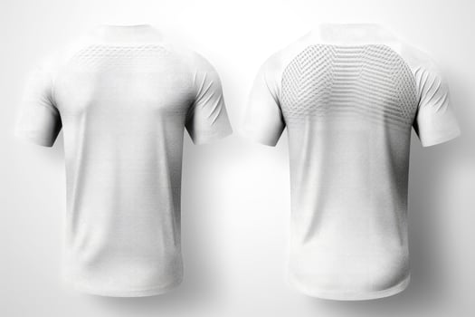 Mockup sports football team uniforms white shirt, Generative AI illustration photo