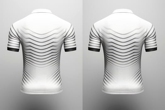 Mockup sports football team uniforms white shirt, Generative AI illustration photo