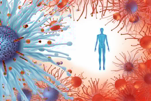 Immune System Attack in Stills Disease. Generative AI photo