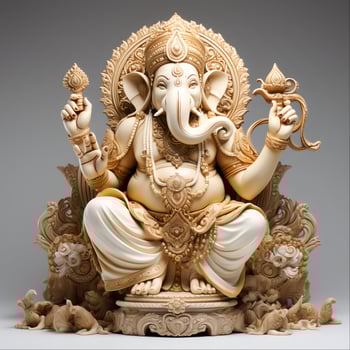 Ganesha Deity Statue in Hindu Culture, Ai Generated photo