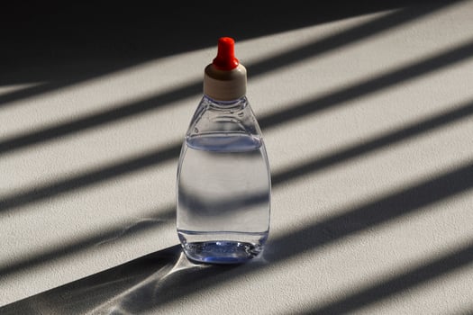 diet sweetener bottle on window light background photo