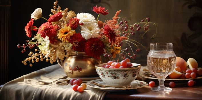 Thanksgiving dinner background photo