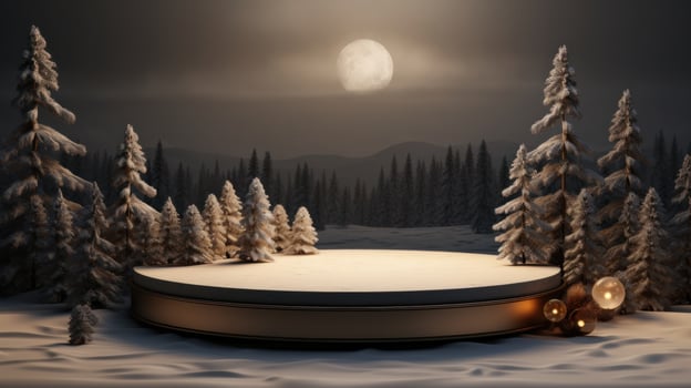 Christmas background with empty place for product photo