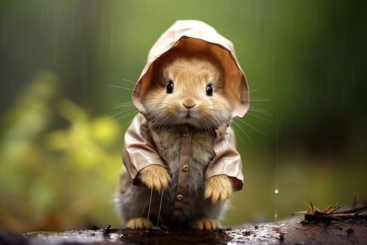 Soft Cute baby rabbit. Generate Ai photo