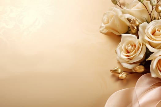AI Generated Elegant Flower Background with Copy Space photo