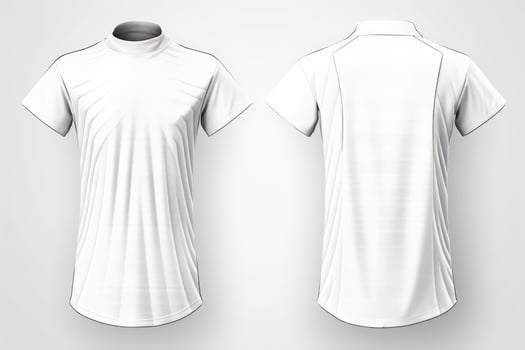 Mockup sports football team uniforms white shirt, Generative AI illustration photo