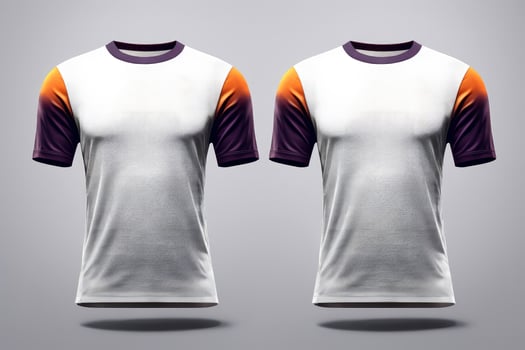 Mockup sports football team uniforms multicolors shirt, Generative AI illustration photo
