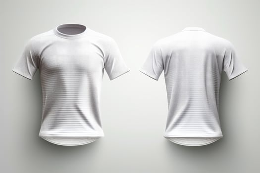 Mockup sports football team uniforms white shirt, Generative AI illustration photo