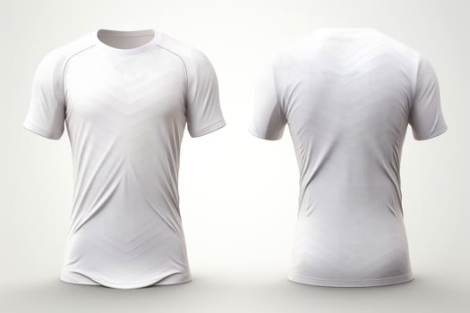 Mockup sports football team uniforms white shirt, Generative AI illustration photo