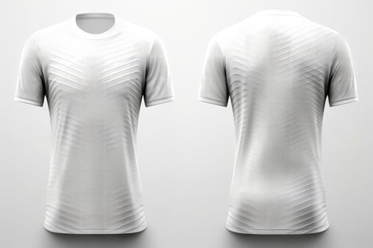Mockup sports football team uniforms white shirt, Generative AI illustration photo