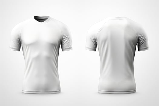 Mockup sports football team uniforms white shirt, Generative AI illustration photo