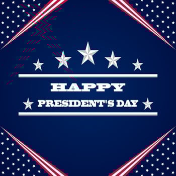 Happy President's Day American flag background social media template design illustration photo