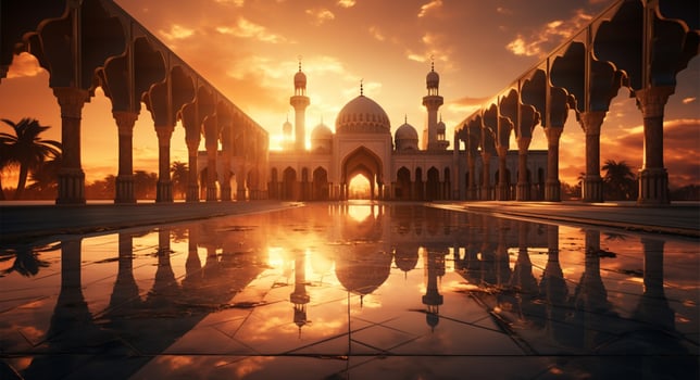 Grand Mosque in Abu Dhabi, United Arab Emirates AI Generated photo