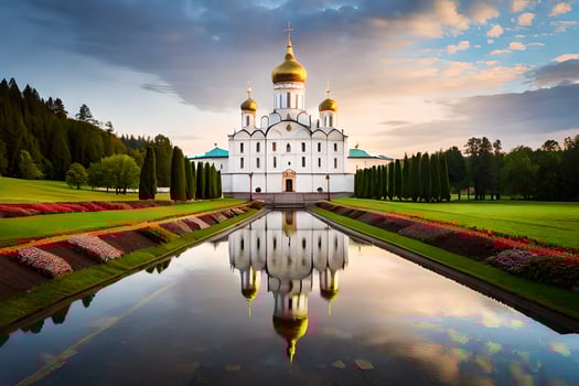 the kremlin cathedral in russia. AI-Generated photo