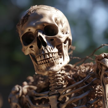 portrait of human skull, AI Generative photo