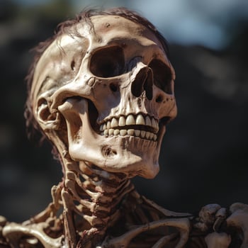 portrait of human skull, AI Generative photo